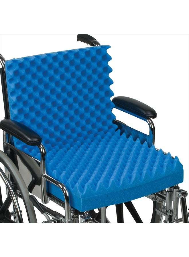 DMI Egg Crate Sculpted Foam Car Seat Cushion, Office Chair Cushion Relieves Back Pain, Tail Bone Pain, Sciatica, 32 X 18 X 3, Full Back - Image 1