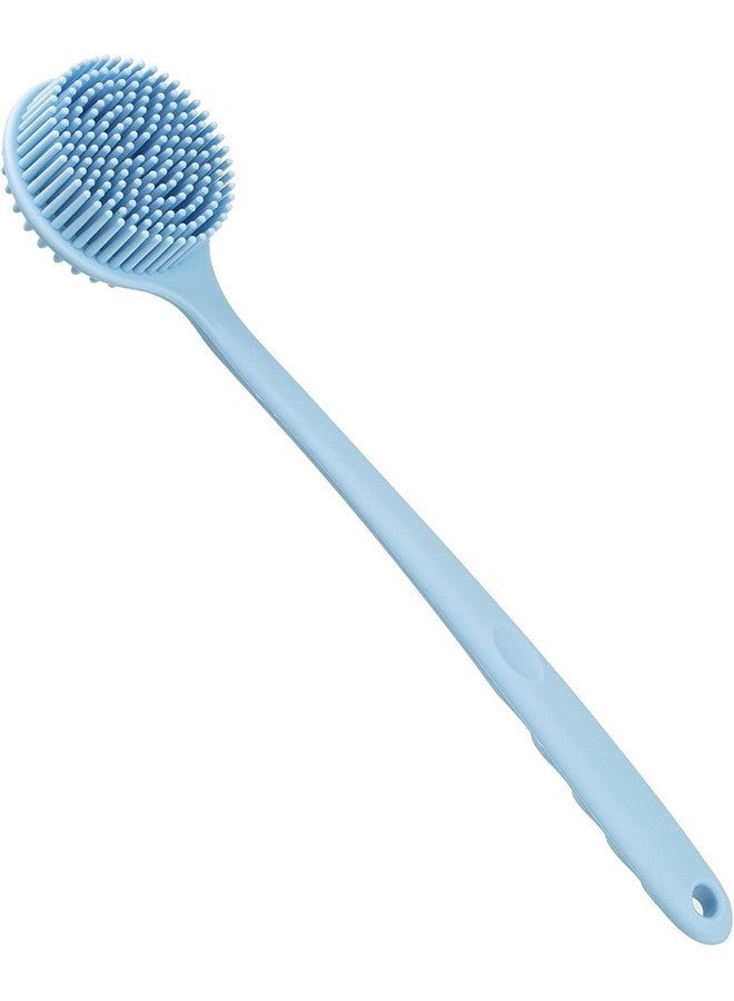 TRIONZZA Massage Brush Bathing Brush Practical Back Cleaning Scrubber Silicone Bath Brush Multi-Function Body Long Handle Double-Sided Shower Brush Back Massage Exfoliation Wisp Body Scrub Brush - Image 2