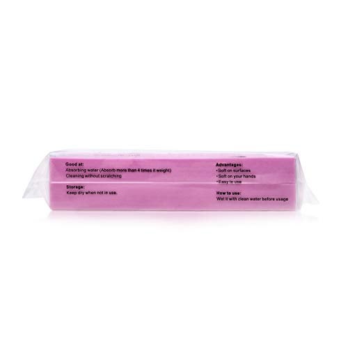 SAUGWUNDER Cleaning Sponge Super Absorbent Water Durable ^~ You Know 17.5×7.5×3.5 cm[6.9 x 3 x 1.38 inches] Use for Household Clean Cars/Boats The dust and Dirt on Furnitures,Bathtubs&etc. (Pink) - Image 4