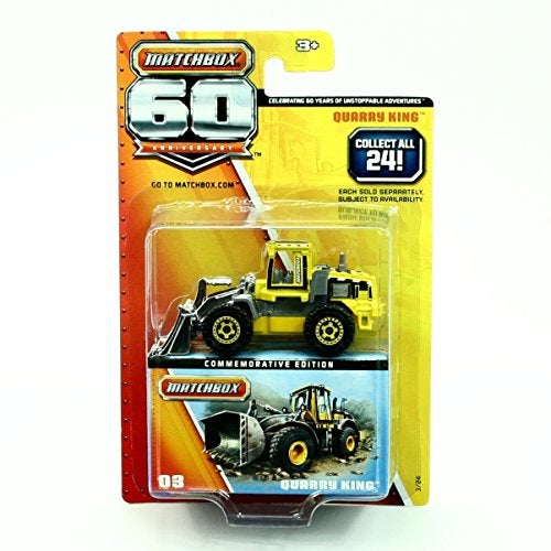 Matchbox 60th Anniversary Superfast Quarry King Tractor Construction Bulldozer Wheel Loader Yellow - Image 1