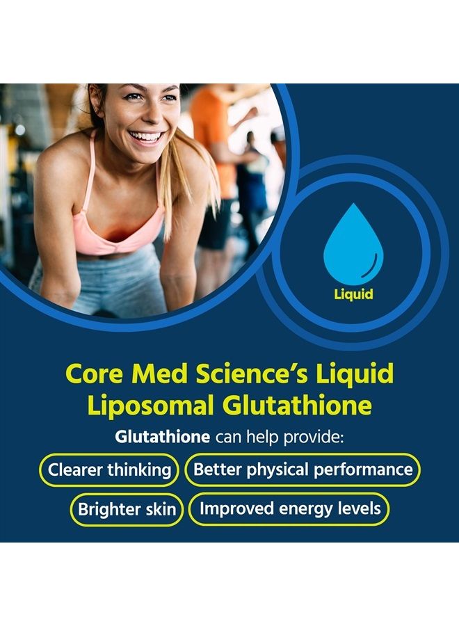 Core Med Science Liposomal Glutathione Liquid Supplement (500mg, 4 Fl Oz) - Pure Reduced Setria with Phospholipid Complex - Antioxidant Supplement for Energy, Brain Health, Skin & Liver Health - Image 2