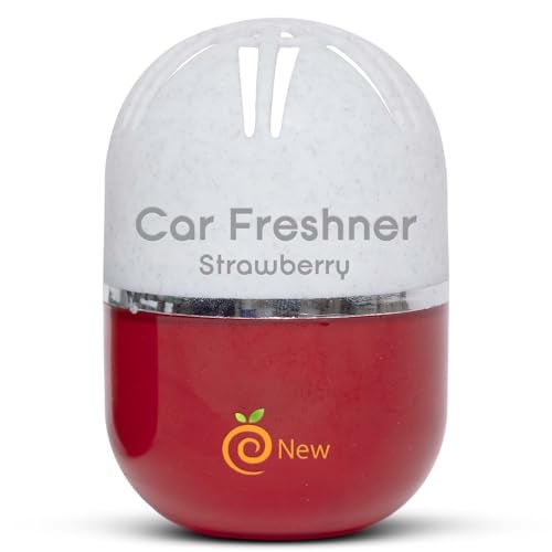 Enew Refreshdrive Twist-Activated Car Gel Air Freshener - Strawberry Scent - Pack 1,Long-Lasting Fragrance Up To 30 Days,Auto Scent Diffuser With Easy On-Off,Odor Eliminator For Car Interior - Image 1