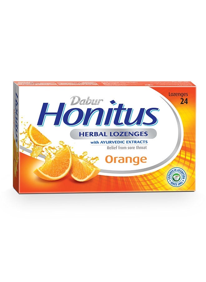 Dabur 24-Piece Honitus Orange Flavour Herbal Lozenges