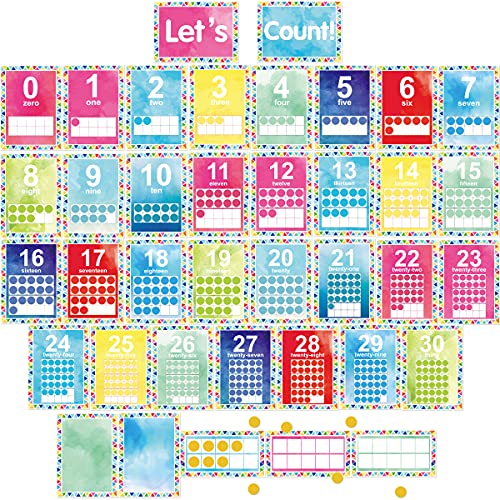Fancy Land 0-30 Number Bulletin Board Set for Classroom Wall Number Cards for Kindergarten Primary School Decor Math Class Supplies - Image 1