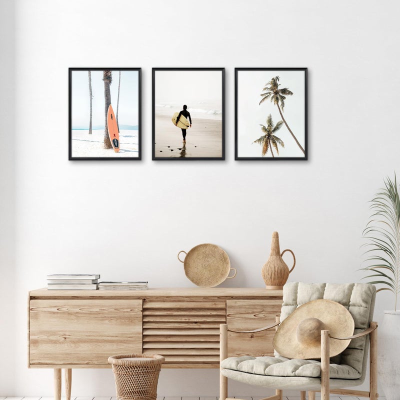 Americanflat Americanflat 11x14 Picture Frame with Polished Front Cover - Set of 3 - Slide-In Photo Frame with Buildable Molding - Fusion Collection - Picture Frame for Wall Display - Black  - Image 5