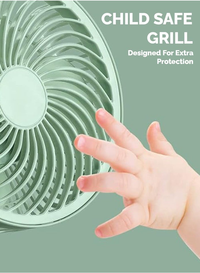 MODI - 10" Ultra-Quiet DC Motor Pedestal Standing Fan with Remote Control | 20dB Energy-Saving, Tri-Cyclonic Airflow, 4 Modes & Timer | Olive Green Modern Design for Home/Office (70-110cm Adjustable) - Image 1