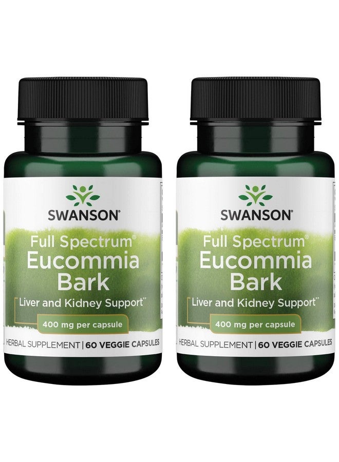 Swanson Full Spectrum Eucommia Bark 400 mg 60 Veg Caps (2 Pack) - Image 1