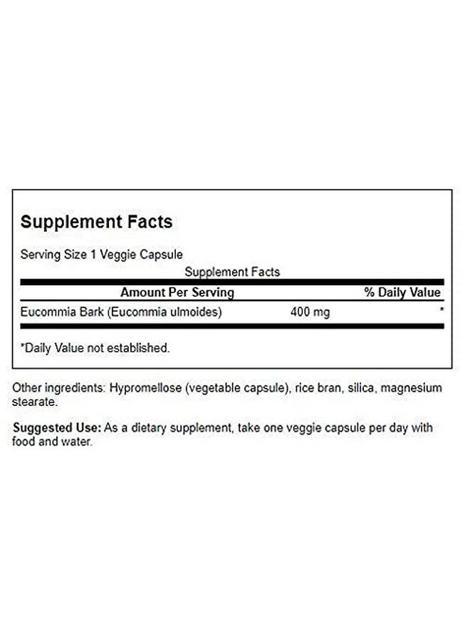 Swanson Full Spectrum Eucommia Bark 400 mg 60 Veg Caps (2 Pack) - Image 3