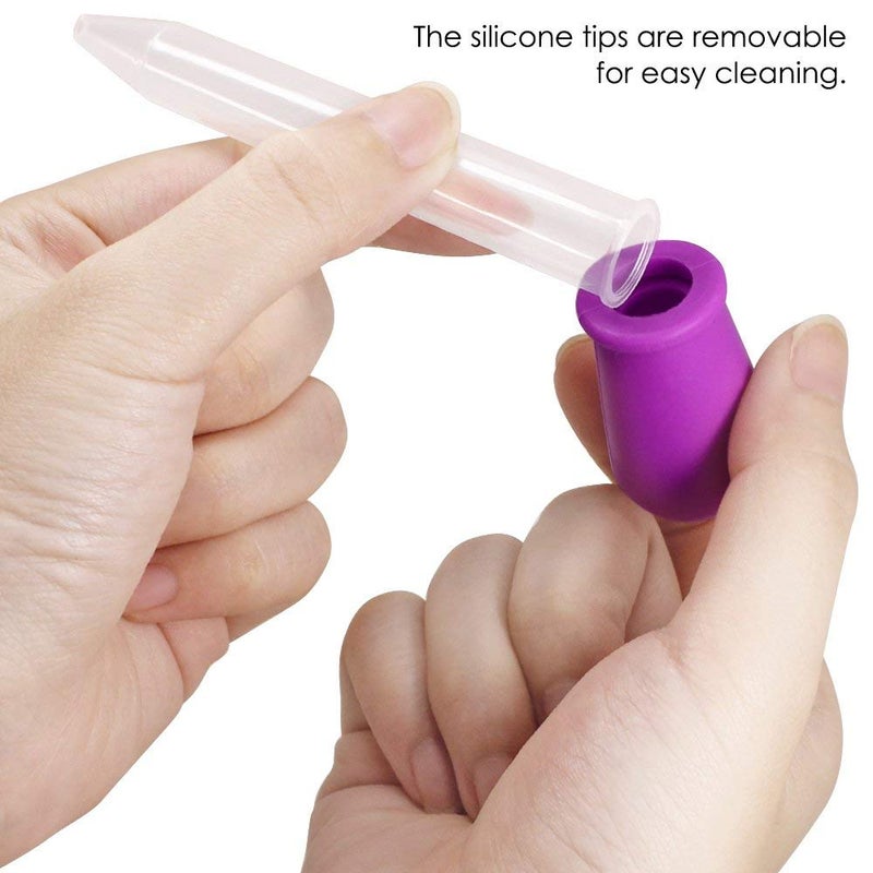 Skytail Skytail 5ml Liquid Droppers Clear Medicine Silicone and Plastic Pipettes Eye Dropper with Bulb Tip for Kids Candy Molds Gummy Bear Gelatin Maker Oil Science Crafts Projects Pack of 5  - Image 5