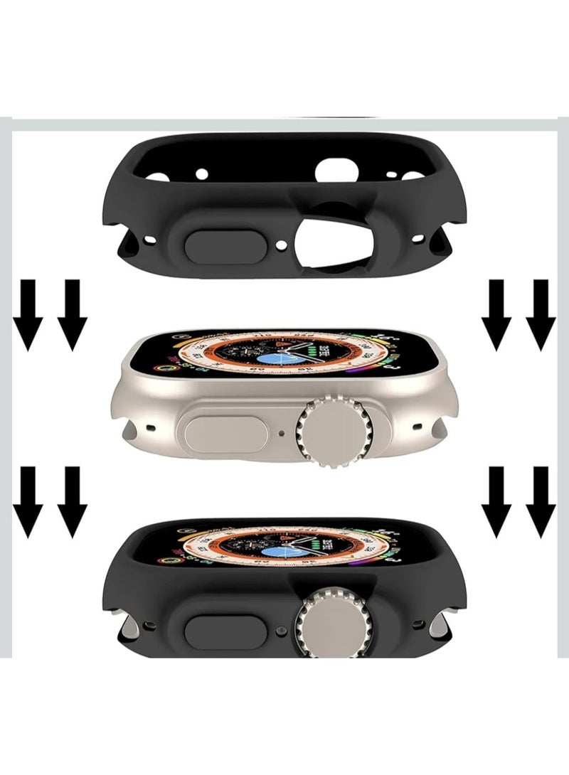 •	ايطار حماية ساعة ابل الون اسود مقاس ٤٥ ملي - Image 4