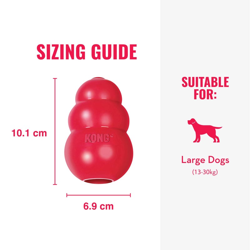 KONG Classic Stuffable Dog Toy - Fetch & Chew Toy for Dogs - Treat-Filling Capabilities & Erratic Bounce for Extended Play Time - Durable Natural Rubber Material - for Large Dogs (Pack of 2) - Image 3