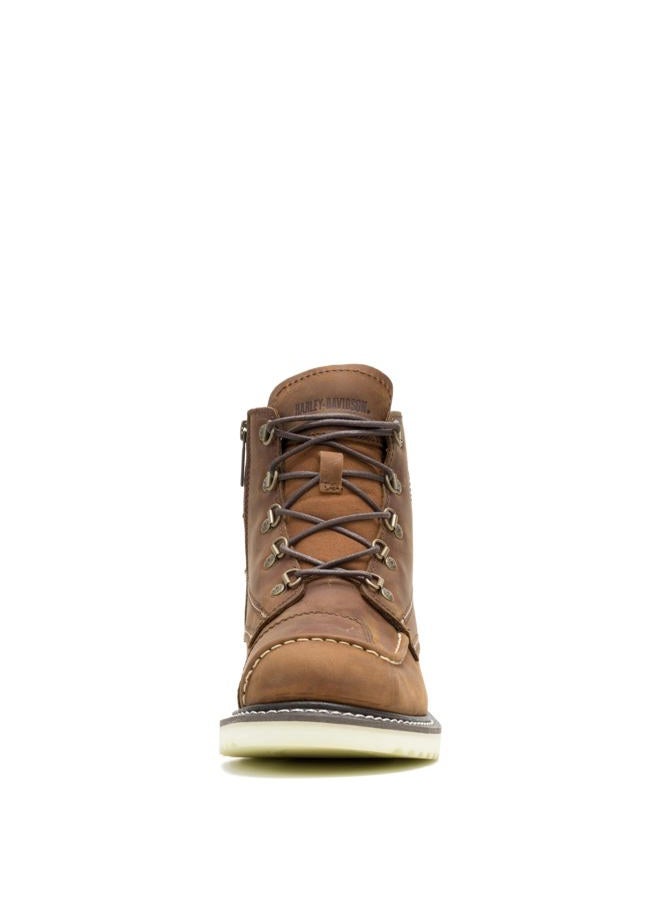 HARLEY DAVIDSON Harley-Davidson FOOTWEAR Men's Hagerman Leather Motorcycle Wedge Boot, Brown, 10.5 - Image 2