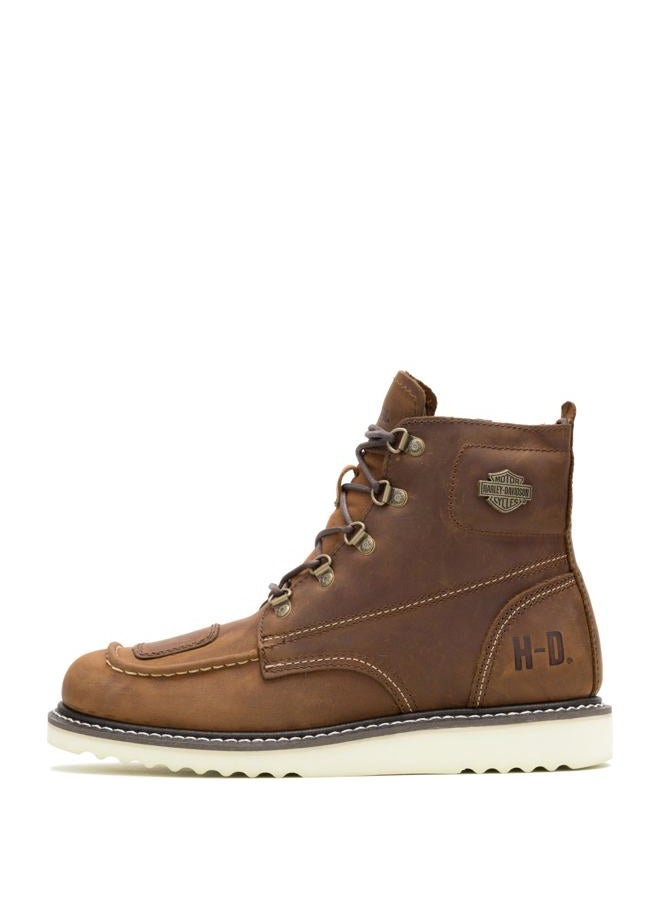 HARLEY DAVIDSON Harley-Davidson FOOTWEAR Men's Hagerman Leather Motorcycle Wedge Boot, Brown, 10.5 - Image 3