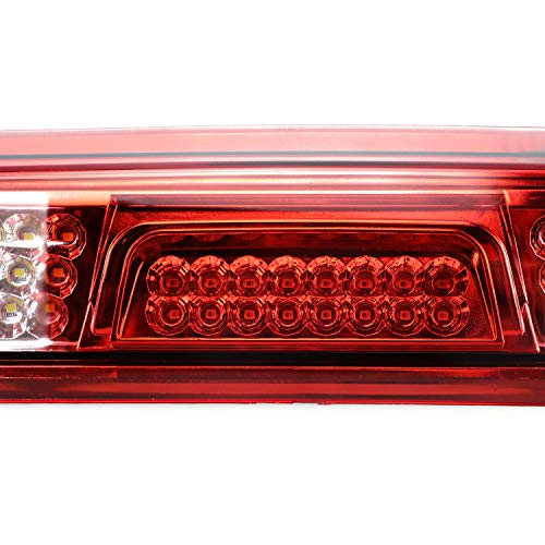 Tresound for 2014-2018 Chevrolet Silverado/GMC Sierra 1500 2500HD 3500HD 3rd Third Brake Light Cargo Light High Mount Lamp LED Stop Light (Red) - Image 4