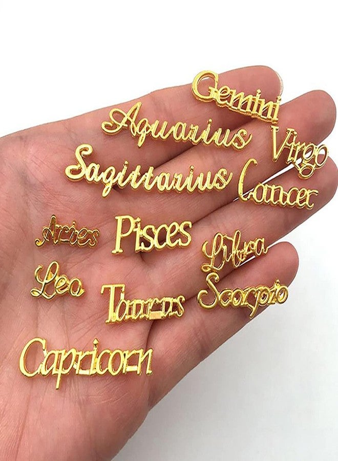 DANNEASY 36pcs Zodiac Nail Charms Dangle Nail Letter Charms Nail Rhinestones Alloy Nail Jewels 3D Nail Art Charms Virgo Leo Aries Taurus Gemini Capricorn Nail Decoration Jewelry for Acrylic Nails - Image 5