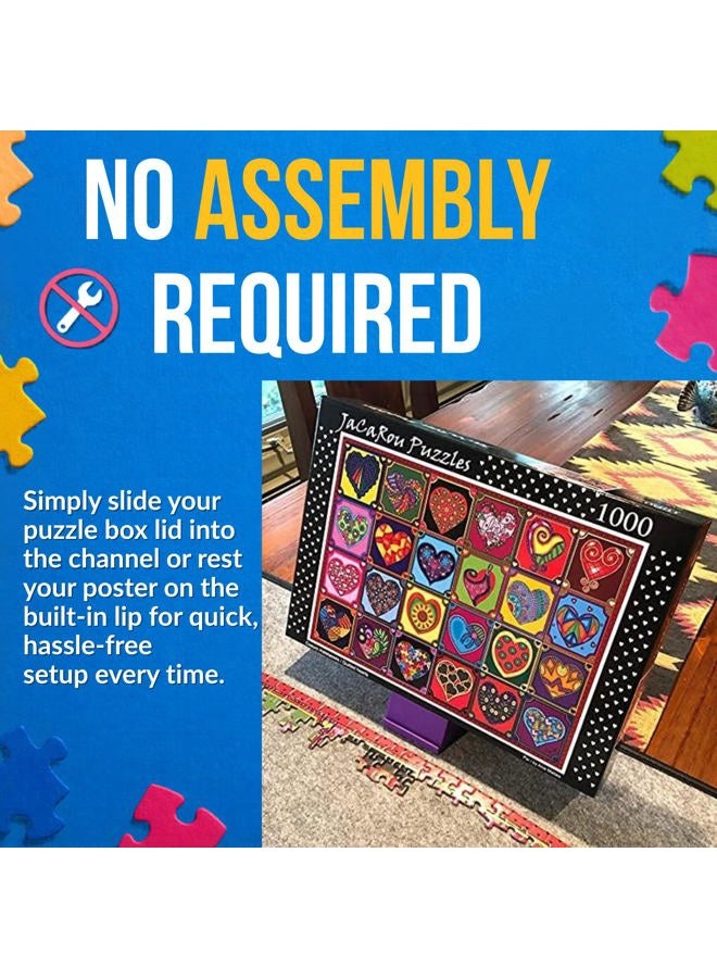 Puzzle Peak All-in-One Jigsaw Box Stand and Poster Holder Accessory for All rs - Purple - Image 3