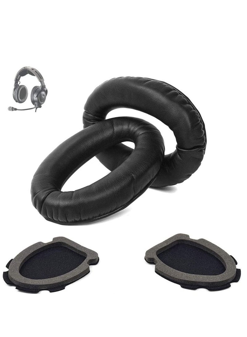 Y&D Headset Replacement Ear Pads Cushions Kit Compatible for Bose, Aviation X A10 A20 Headphone Cups Cover Earpads Repair Parts Memory Foam (Black) - Image 1