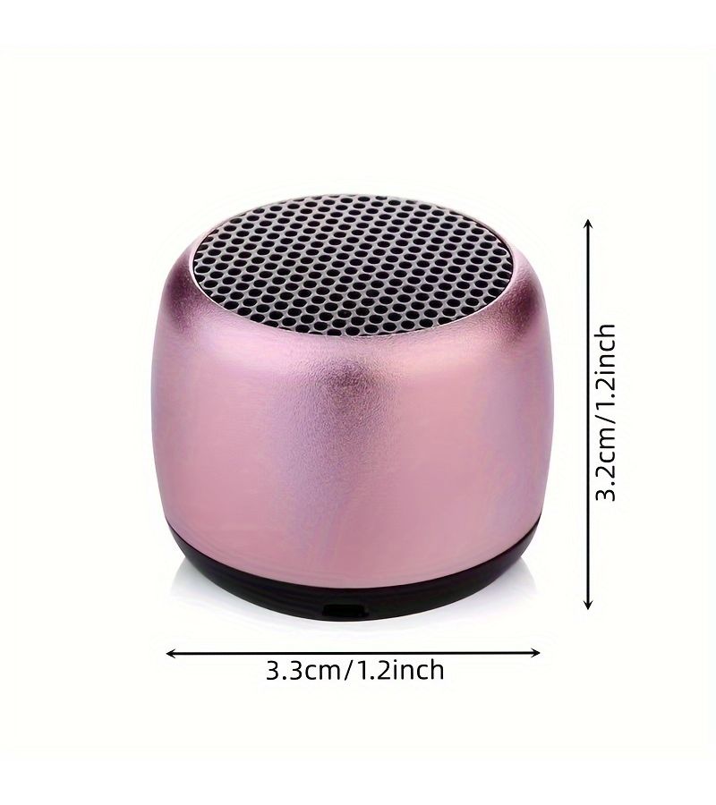 1pc Blue Small Steel Cannon Portable Wireless Speaker With Subwoofer For HD Surround Sound - Image 3