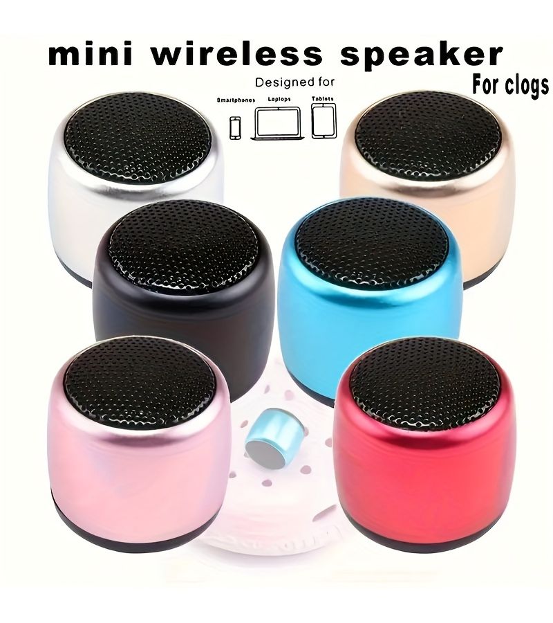 1pc Blue Small Steel Cannon Portable Wireless Speaker With Subwoofer For HD Surround Sound - Image 5