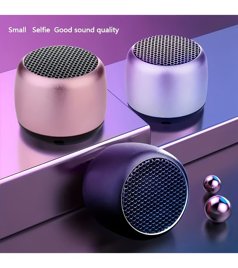 1pc Blue Small Steel Cannon Portable Wireless Speaker With Subwoofer For HD Surround Sound - Image 4