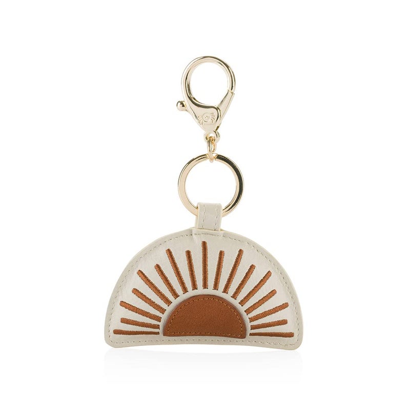 Itzy Ritzy Itzy Ritzy Puffy Diaper Bag Charm Purse Charm and Keychain Vegan Leather Accessory Features A Durable Hinged Clasp and Modern Puffy Design Sun 
