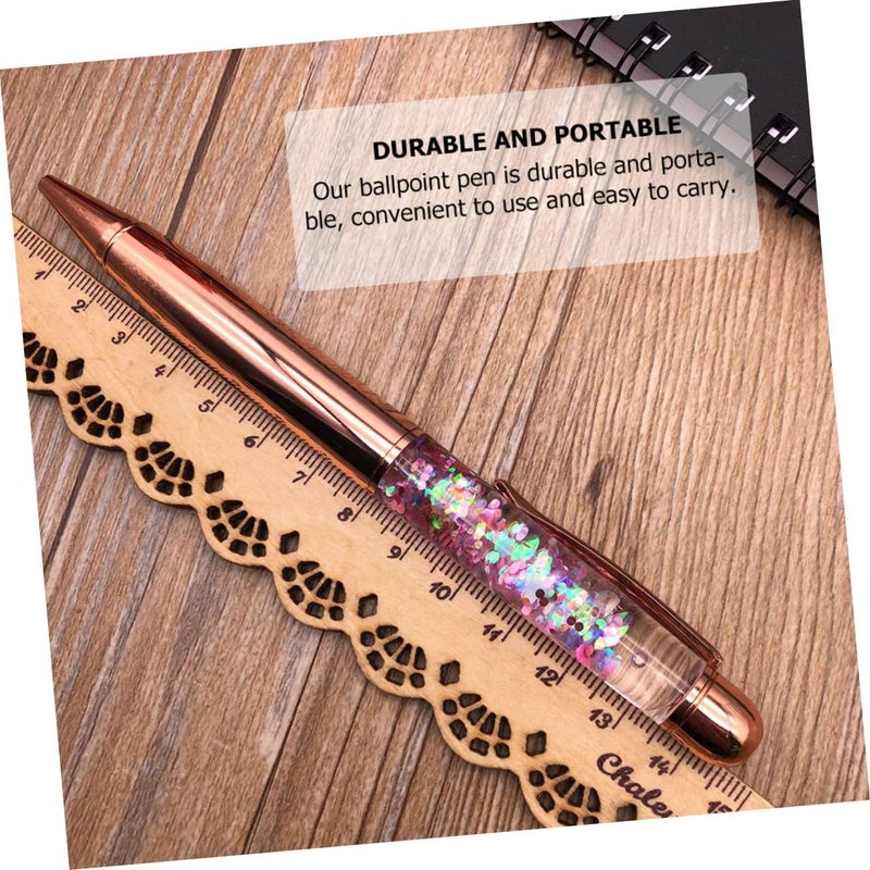 Rose Gold Metal Ballpoint Pen Fine Point For Office School Student - Image 4