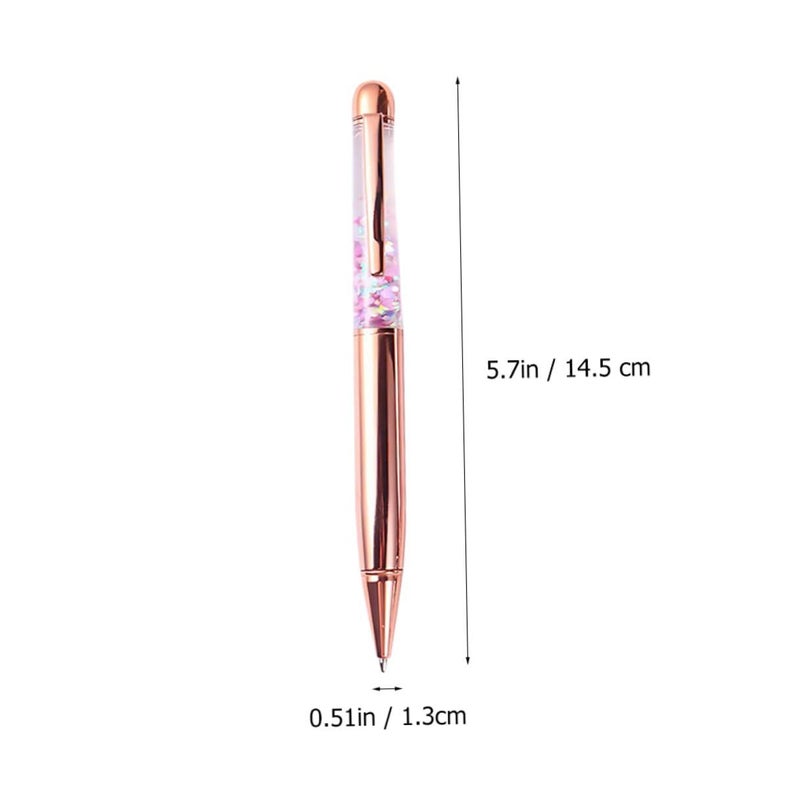 Rose Gold Metal Ballpoint Pen Fine Point For Office School Student - Image 2