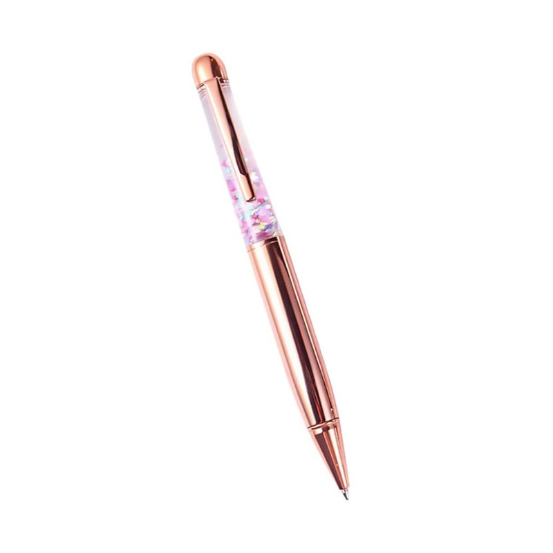 Rose Gold Metal Ballpoint Pen Fine Point For Office School Student - Image 1