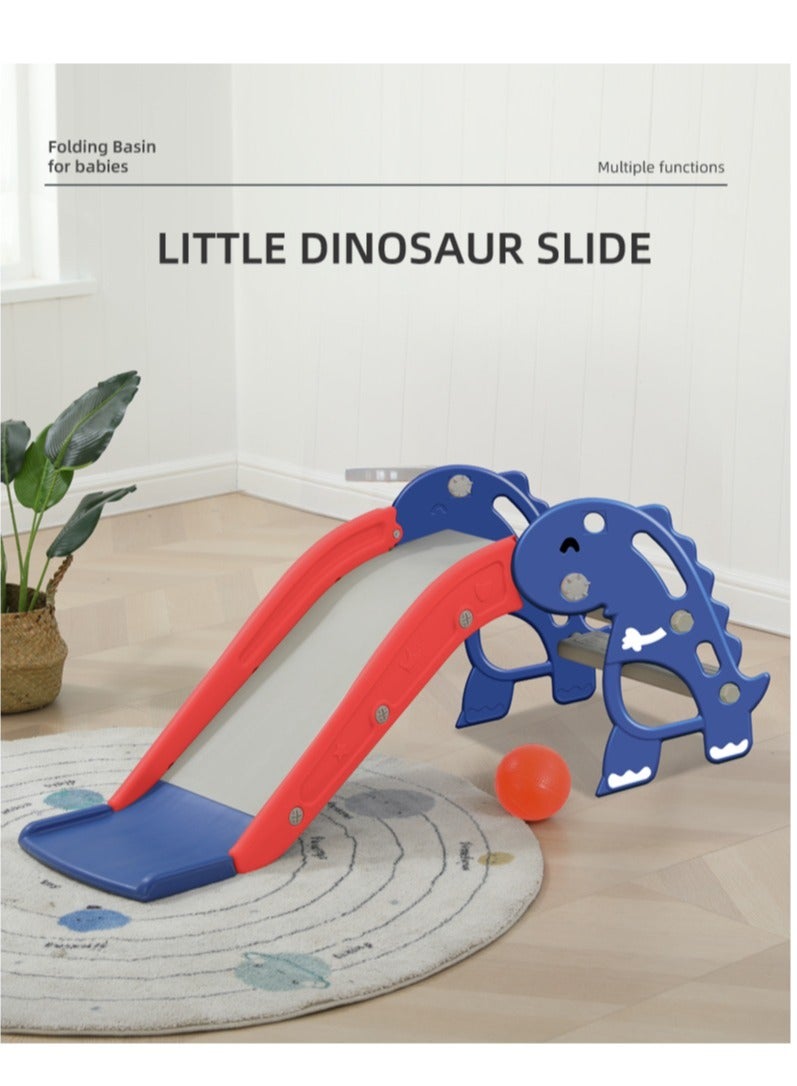 فول جوي زحليقه اطفال مع كرة سلة، زحليقه قابلة للطي للأطفال الصغار الأولاد والبنات المتسلقين، ألعاب داخلية وخارجية - Image 1