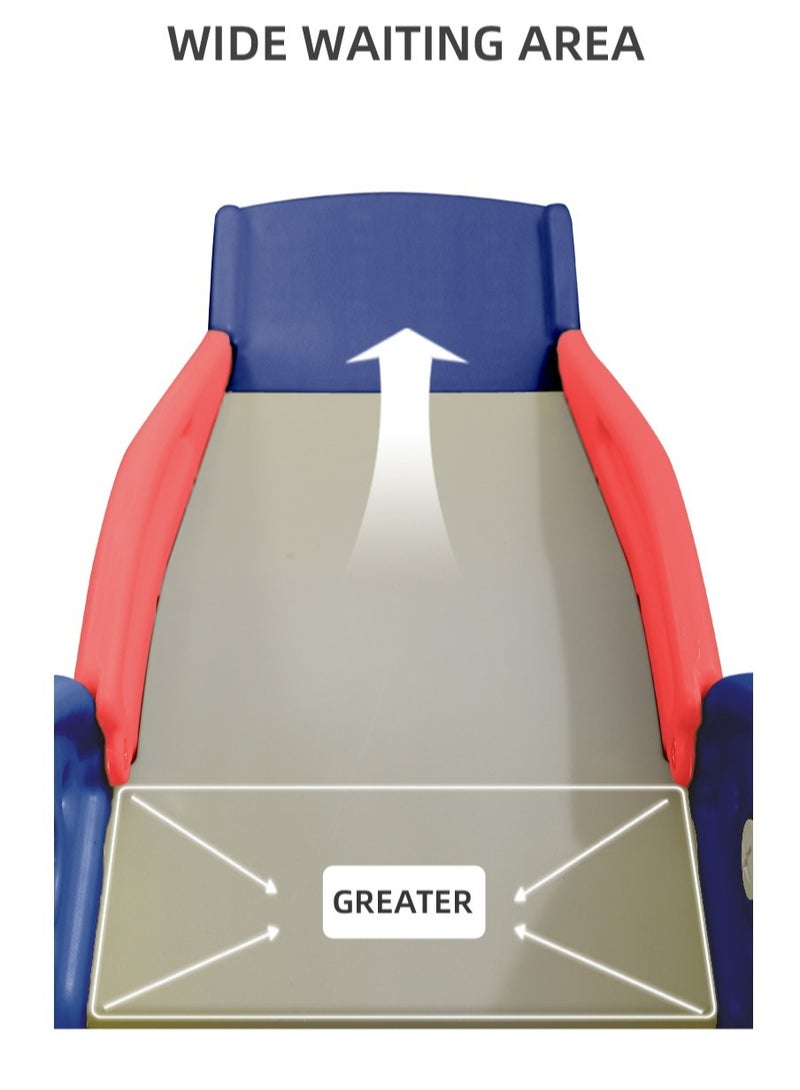 فول جوي زحليقه اطفال مع كرة سلة، زحليقه قابلة للطي للأطفال الصغار الأولاد والبنات المتسلقين، ألعاب داخلية وخارجية - Image 2