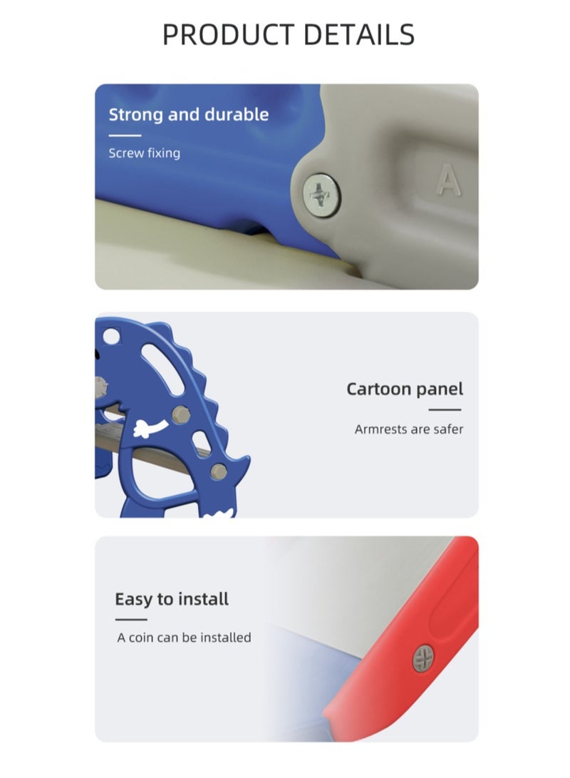 فول جوي زحليقه اطفال مع كرة سلة، زحليقه قابلة للطي للأطفال الصغار الأولاد والبنات المتسلقين، ألعاب داخلية وخارجية - Image 4