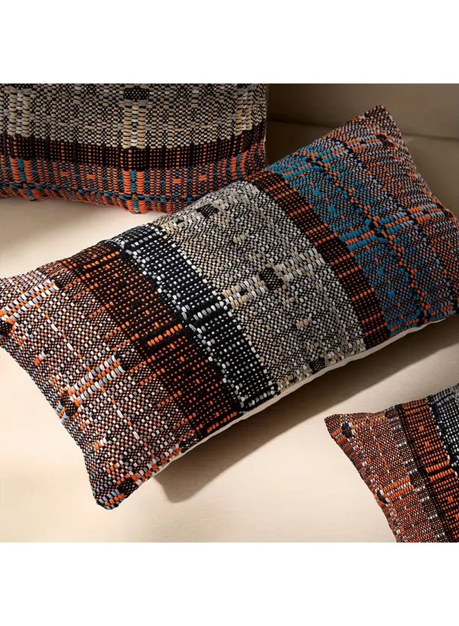Vintage Striped Cotton Throw Pillow Cover 11.81x19.69 Inch Zipper Closure Decorative Pillows for Living Room Bedroom - Image 1