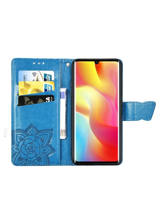 erorex Case For Xiaomi Note 10 Lite Butterfly Love Flower Embossed Horizontal Flip Leather Case with Bracket / Card Slot / Wallet / Lanyard - Image 3