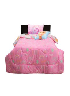Kidz Klub Kidz Klub Barbie Doll Pink Comforter Twin 3pcs Set - Fabric 160TC Cotton Digital Print Panel - Size: 1pc comforter 160 x 230 cm + 1pc pillow case 50 x 75 cm + 1pc cushion cover 40 x 40 cm  - Image 3