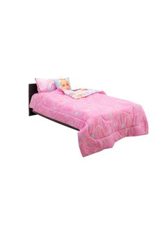Kidz Klub Kidz Klub Barbie Doll Pink Comforter Twin 3pcs Set - Fabric 160TC Cotton Digital Print Panel - Size: 1pc comforter 160 x 230 cm + 1pc pillow case 50 x 75 cm + 1pc cushion cover 40 x 40 cm  - Image 2