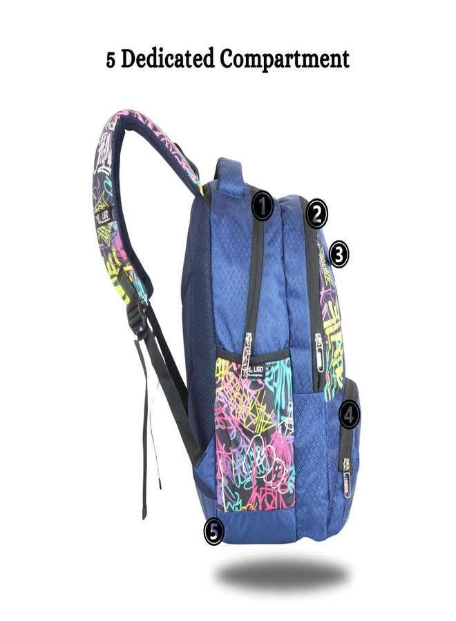 Ligo 15 Inch Back2School Bags for Boys & Girls | Suitable for 1st to 3rd Standard Kids (Blue) - Image 2