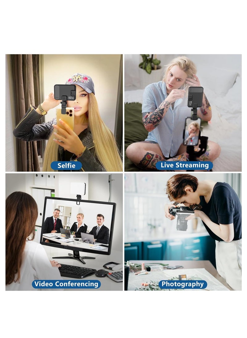 60 LED Portable Selfie Light Video Conference Lighting with Clip  Camera Tripod Adapter Rechargeable 2200mAh CRI 97+, 3 Light Modes for Phone iPhone Webcam Laptop Photo Makeup - Image 5