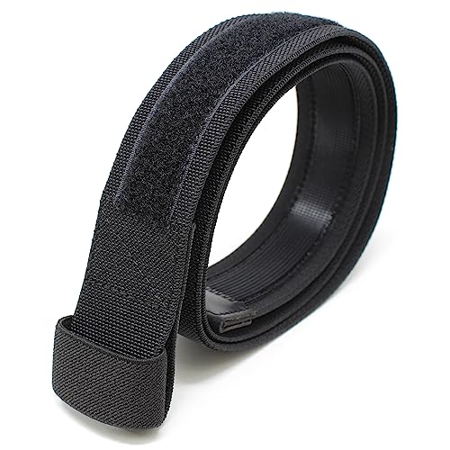 BC Belts Flexible Black Nylon Belt with Adjustable Hook and Loop Closure – No Buckle No Metal and TSA Approved (Black-L) - Image 1