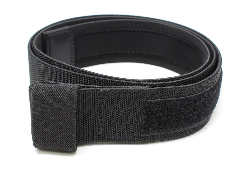 BC Belts Flexible Black Nylon Belt with Adjustable Hook and Loop Closure – No Buckle No Metal and TSA Approved (Black-L) - Image 3