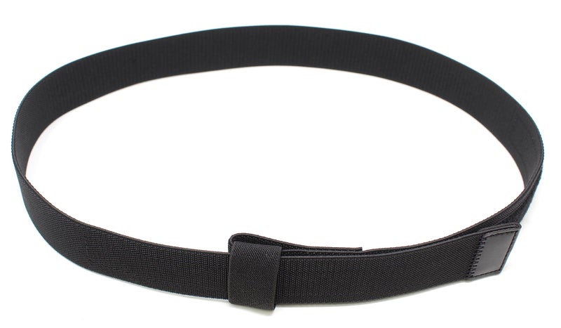 BC Belts Flexible Black Nylon Belt with Adjustable Hook and Loop Closure – No Buckle No Metal and TSA Approved (Black-L) - Image 4