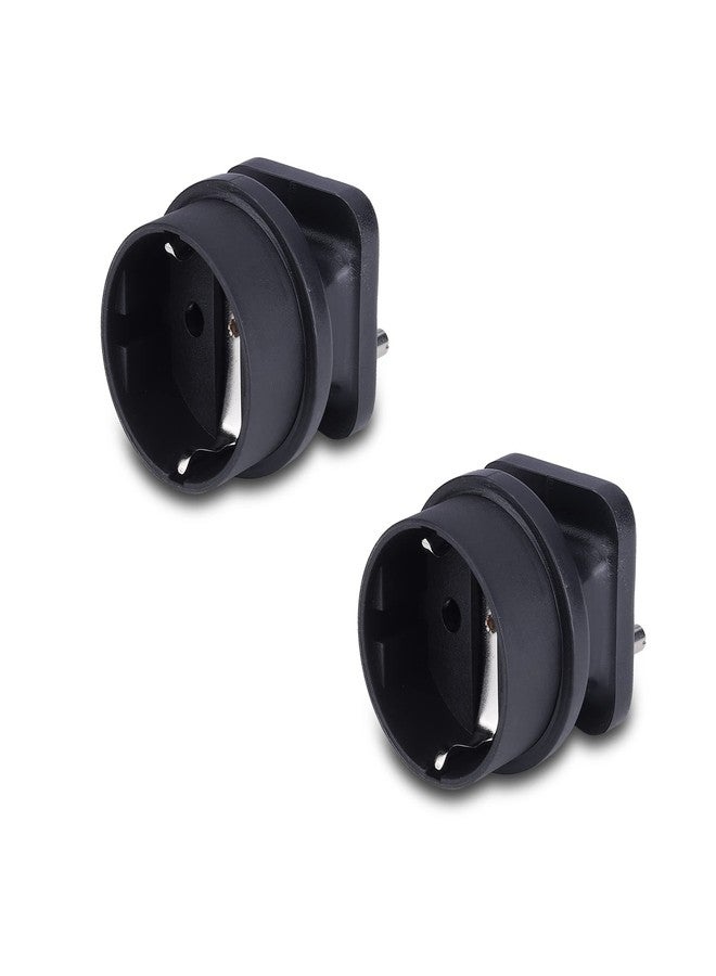 MX European (Schuko) to India Plug Adapter | Type E/F to Type D Travel Adapter 5A | Pack of 2, Black | Compatible with European Devices in India - Image 1