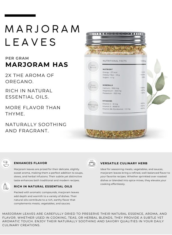 Awafi Mill - AWAFI MILL Marjoram | Dried Marjoram Leaves | Aromatic Herb for Cooking & Seasoning - Image 1