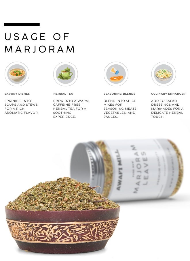Awafi Mill - AWAFI MILL Marjoram | Dried Marjoram Leaves | Aromatic Herb for Cooking & Seasoning - Image 1