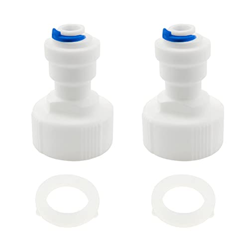ZYAMY 2pcs Straight NPT Thread Adapter 24.3mm FNPT to 6.5mm Tube OD Push Fit Quick Connect Plastic RO Fittings Water Purifier Accessories - Image 1
