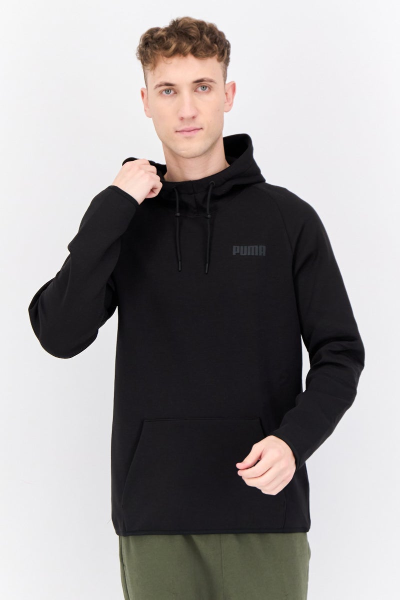 PUMA ملابس رياضية للرجال بأكمام طويلة، سويت شيرت للتدريب، أسود - Image 1