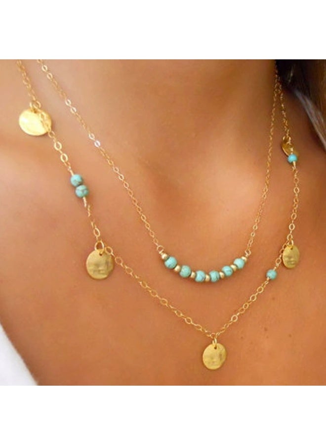 Goolsky قلادة طبقات بسيطة للنساء - مجموعة سلاسل ذهبية متعددة الطبقات، مجوهرات أنيقة للاستخدام اليومي، سلاسل قابلة للتعديل مضادة للتأكسد، هدايا للاستخدام اليومي لها - Image 4