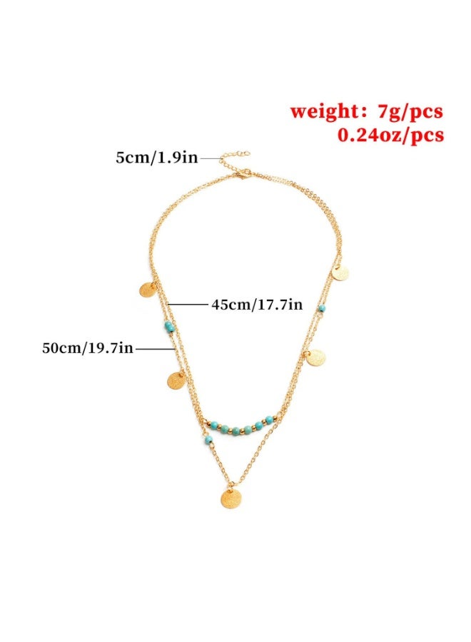 Goolsky قلادة طبقات بسيطة للنساء - مجموعة سلاسل ذهبية متعددة الطبقات، مجوهرات أنيقة للاستخدام اليومي، سلاسل قابلة للتعديل مضادة للتأكسد، هدايا للاستخدام اليومي لها - Image 5
