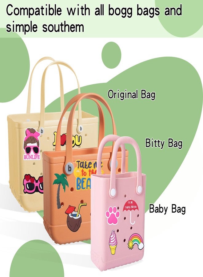 Linsoir Beads 4 Pcs Bogg Bag Charms Sports Charms for Bogg Bag Accessories Insert Bag Accessories Compatible with Simply Southern Beach Totes Handbags All Size Cute Bogg Bag Charm Accessories Set for Women Girls Bag Accessories - Image 2