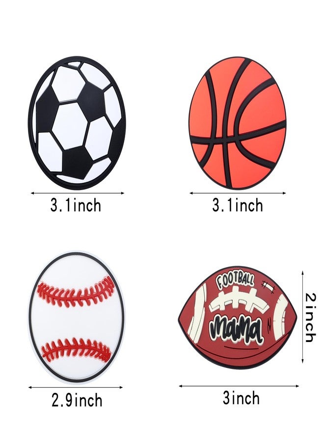 Linsoir Beads 4 Pcs Bogg Bag Charms Sports Charms for Bogg Bag Accessories Insert Bag Accessories Compatible with Simply Southern Beach Totes Handbags All Size Cute Bogg Bag Charm Accessories Set for Women Girls Bag Accessories - Image 4