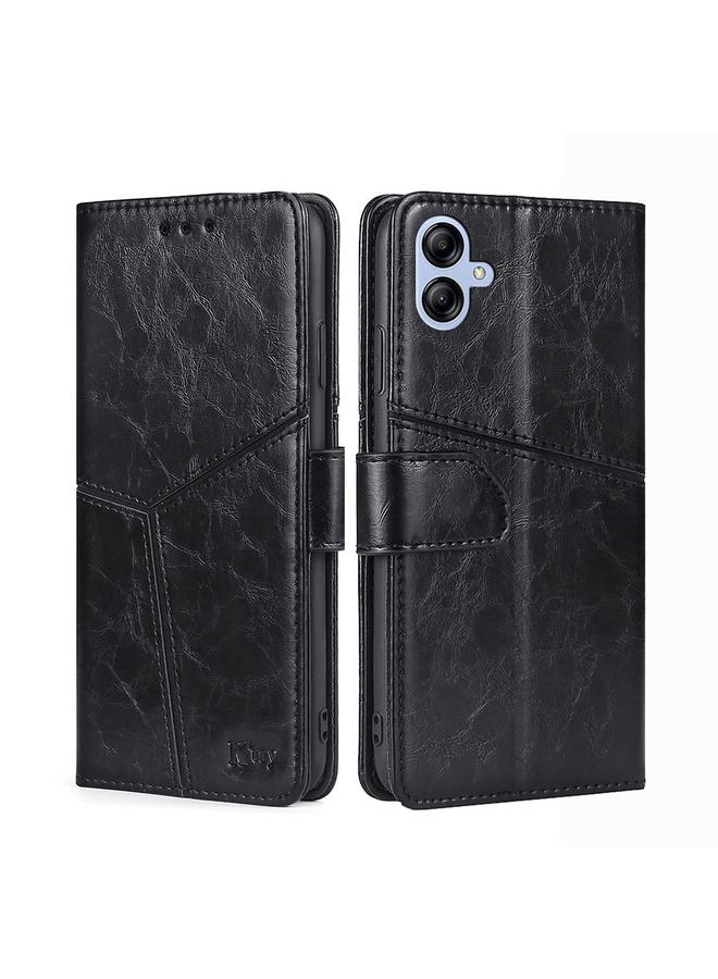S-TOP Case For Samsung Galaxy A04E Geometric Stitching Horizontal Flip Leather Phone Case - Image 1